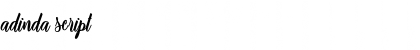 Download adinda script Regular Font Title Preview