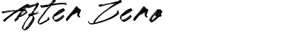 Download After Zero Regular Font Title Preview