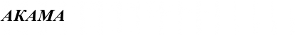 Download AKAMA Bold Italic Font Title Preview