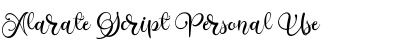 Download Alarate Script Personal Use Regular Font Title Preview