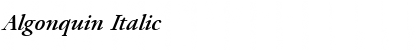 Download Algonquin Italic Italic Font Title Preview