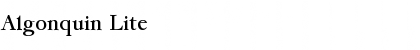 Download Algonquin Lite Regular Lite Font Title Preview