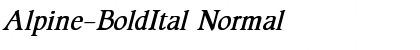 Download Alpine-BoldItal Normal Font Title Preview
