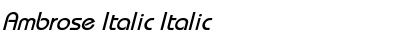 Download Ambrose Italic Italic Font Title Preview