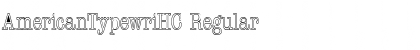 Download AmericanTypewriHC Regular Font Title Preview