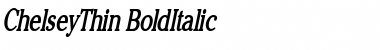 Download ChelseyThin BoldItalic Font Title Preview