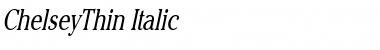 Download ChelseyThin Italic Font Title Preview
