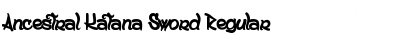 Download Ancestral Katana Sword Regular Font Title Preview