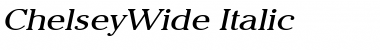 Download ChelseyWide Italic Font Title Preview
