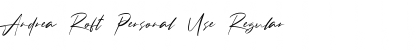 Download Andrea Roft Personal Use Regular Font Title Preview