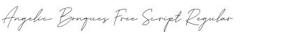Download Angelic Bonques Free Script Regular Font Title Preview