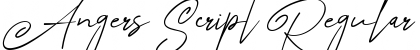 Download Angers Script Regular Font Title Preview