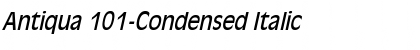 Download Antiqua 101-Condensed Italic Font Title Preview