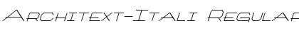 Download Architext-Itali Regular Font Title Preview