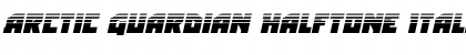 Download Arctic Guardian Halftone Italic Italic Font Title Preview