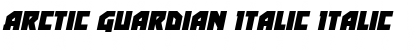 Download Arctic Guardian Italic Italic Font Title Preview