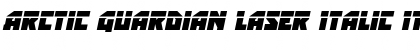 Download Arctic Guardian Laser Italic Italic Font Title Preview