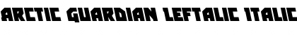 Download Arctic Guardian Leftalic Italic Font Title Preview