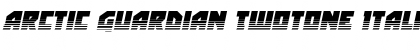 Download Arctic Guardian Twotone Italic Italic Font Title Preview