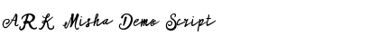 Download ARK Misha Demo Script Font Title Preview