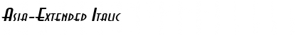 Download Asia-Extended Italic Font Title Preview