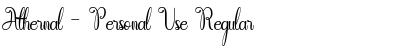 Download Athernal - Personal Use Regular Font Title Preview