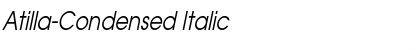 Download Atilla-Condensed Italic Font Title Preview