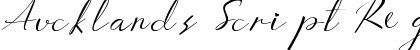 Download Aucklands Script Regular Font Title Preview