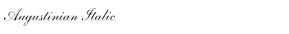 Download Augustinian Italic Font Title Preview