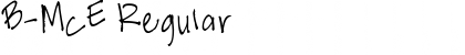 Download B-McE Regular Font Title Preview