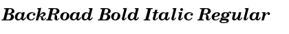 Download BackRoad Bold Italic Regular Font