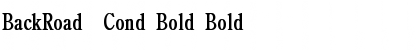 Download BackRoad  Cond Bold Font