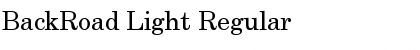 Download BackRoad Light Regular Font