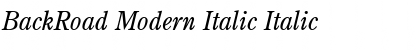 Download BackRoad Modern Italic Italic Font