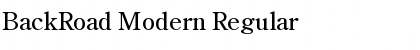 Download BackRoad Modern Regular Font