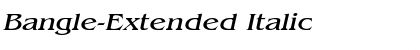 Download Bangle-Extended Italic Font Title Preview