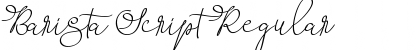 Download Barista Script Regular Font Title Preview