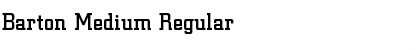 Download Barton Medium Regular Font Title Preview