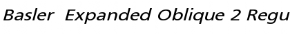 Download Basler  Expanded Oblique 2 Regular Font Title Preview