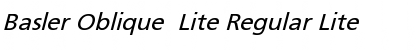 Download Basler Oblique  Lite Regular Lite Font Title Preview