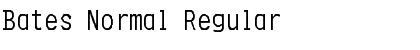 Download Bates Normal Regular Font Title Preview