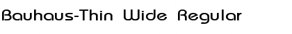 Download Bauhaus-Thin Wide Regular Font Title Preview
