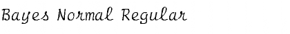 Download Bayes Normal Regular Font Title Preview