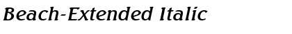 Download Beach-Extended Italic Font Title Preview
