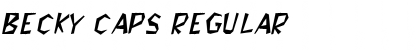 Download Becky Caps Regular Font Title Preview