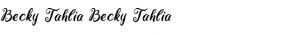Download Becky Tahlia Becky Tahlia Font Title Preview