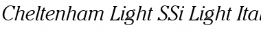 Download Cheltenham Light SSi Light Italic Font Title Preview