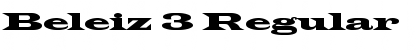 Download Beleiz 3 Regular Font Title Preview