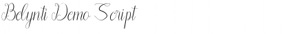Download Belynti Demo Script Font Title Preview