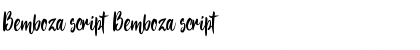 Download Bemboza script Bemboza script Font Title Preview